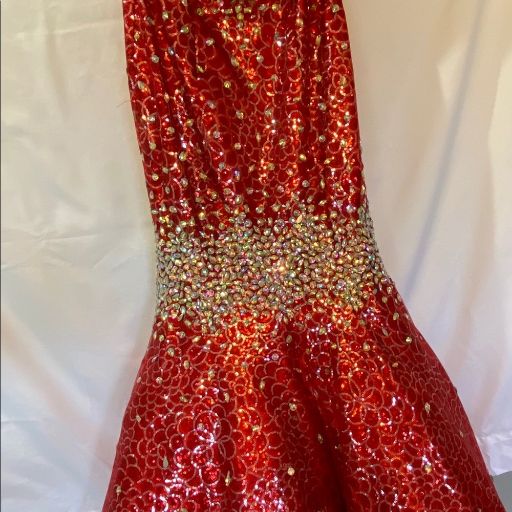 Red formal gown